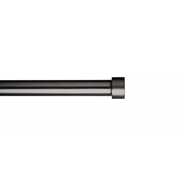 Threshold Dark Gray Finish Expandable Steel Curtain Rod 36" to 66" Lengths - Picture 1 of 6